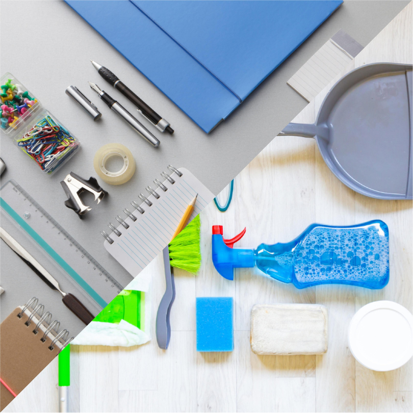 Kantoor en schoonmaak artikelen