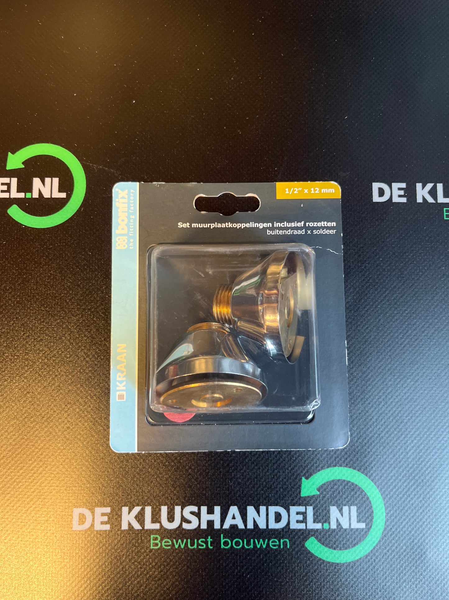 Bonfix soldeer set muurplaatkoppelingen met rozet 1/2 x 12mm