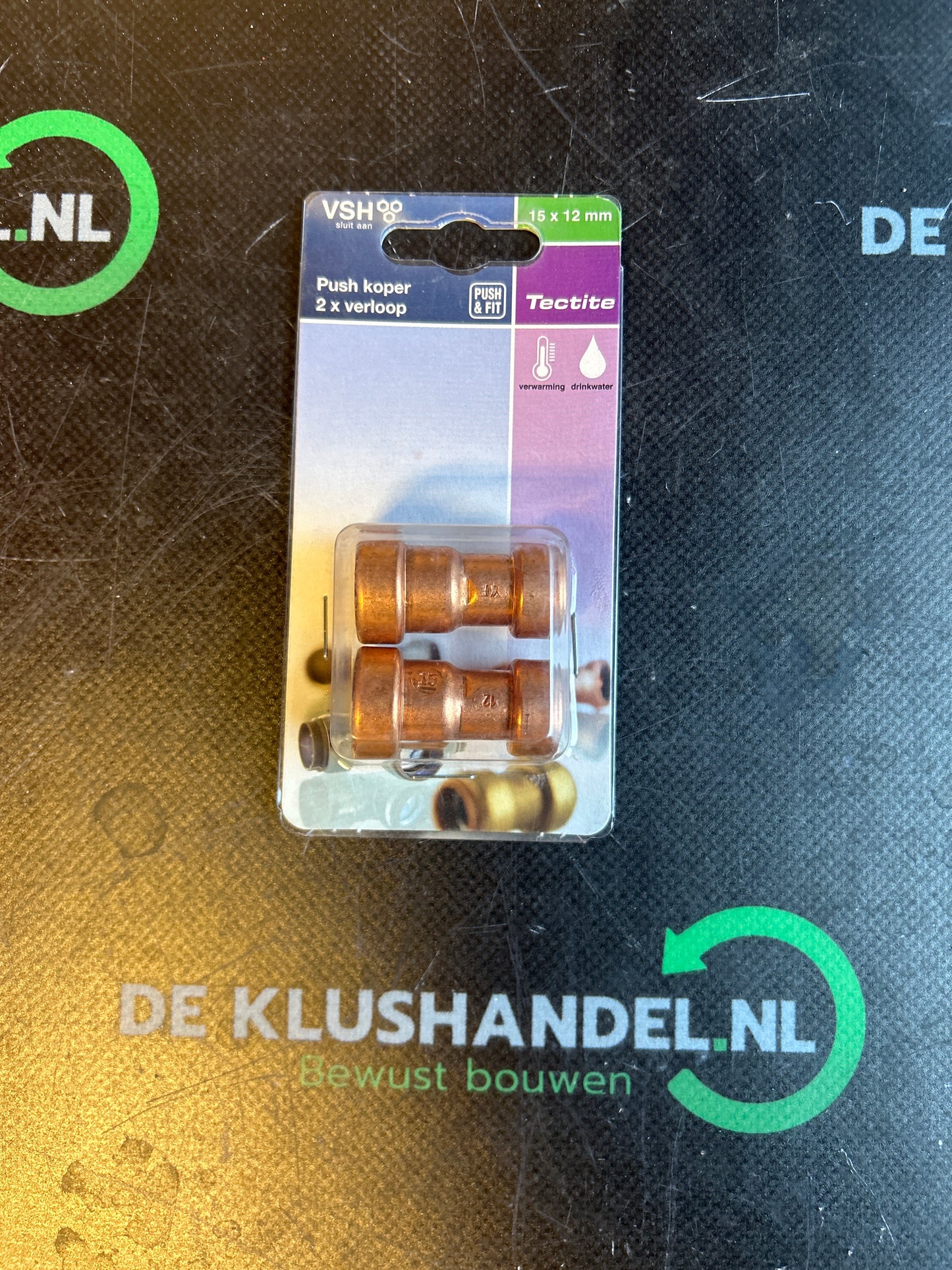 VSH push koper verloop 15 x 12mm