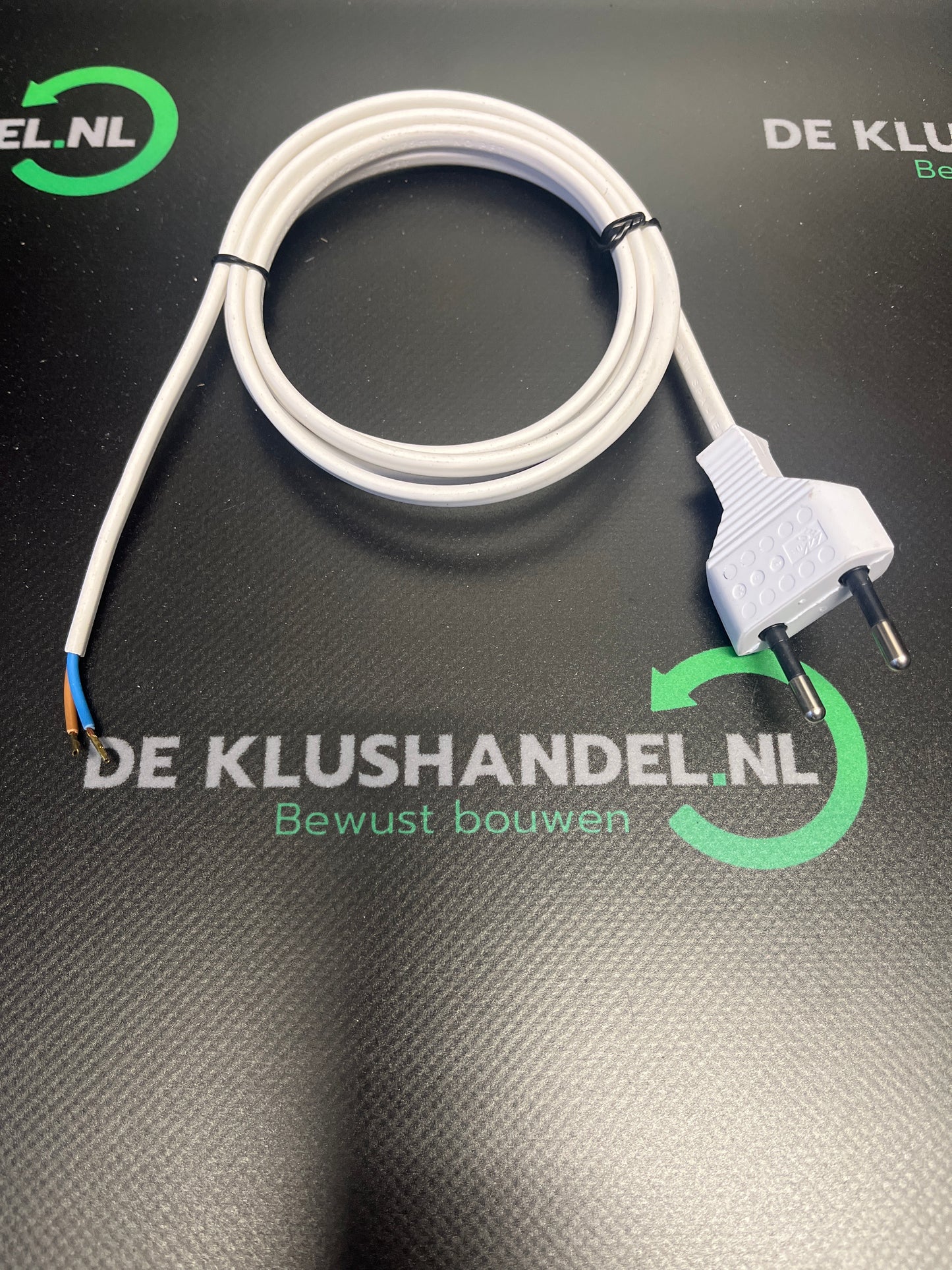 Aansluitsnoer 2x0.75mm 1,5 meter wit