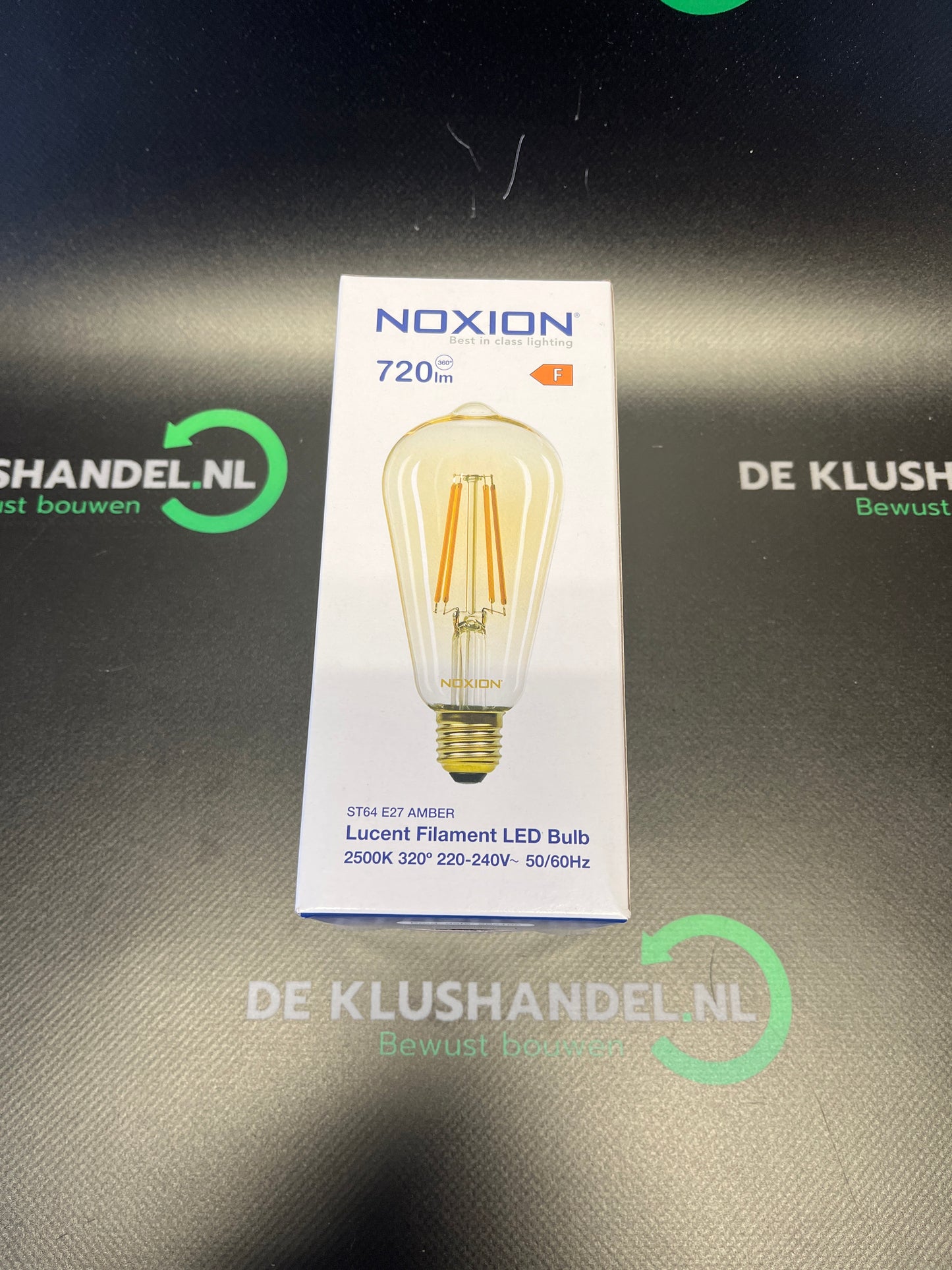 Noxion Lucent LED E27 Edison Filament Amber 8.1W 720lm - 825 Zeer Warm Wit | Dimbaar - Vervangt 60W