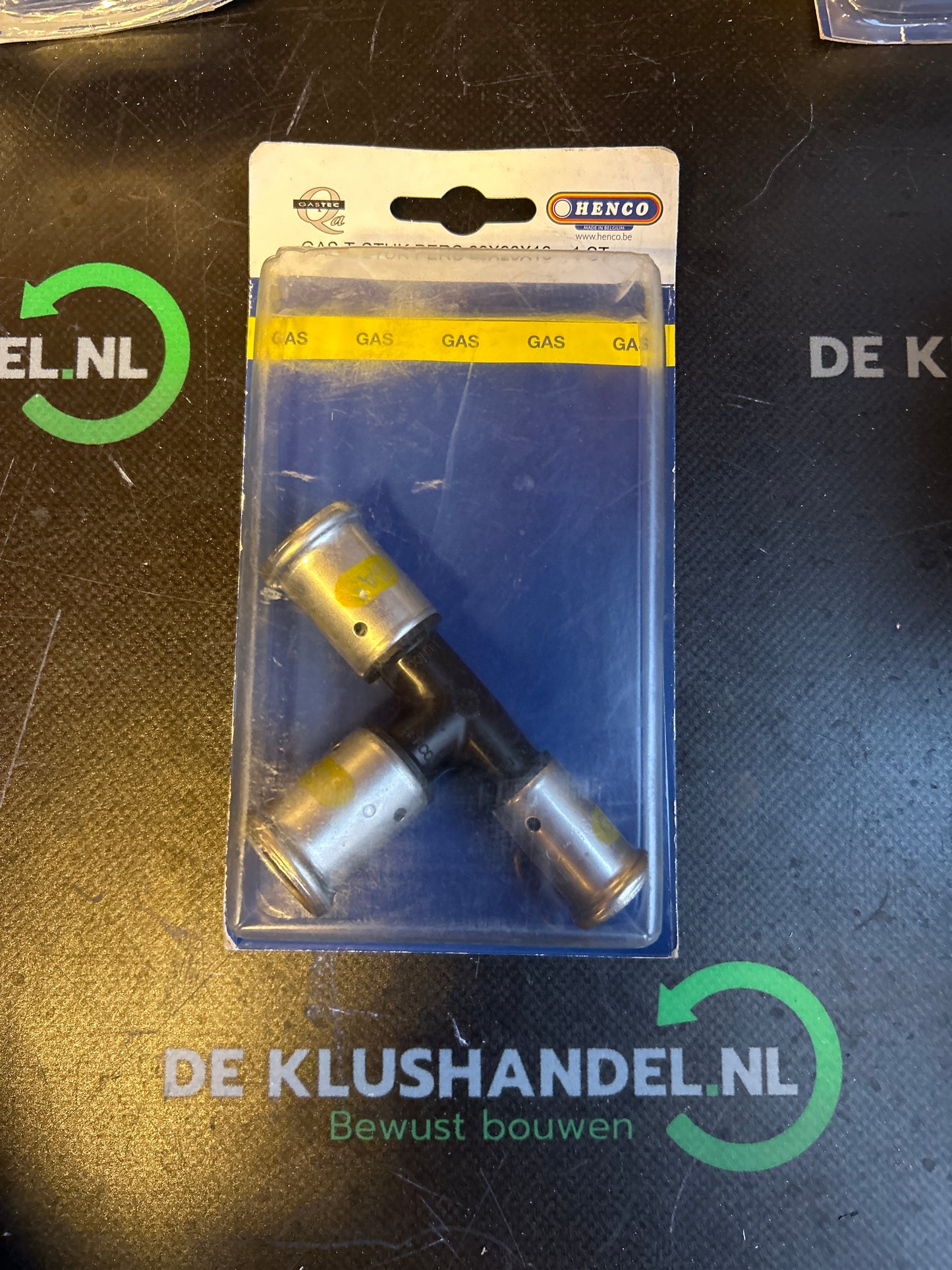 Henco gas perskoppeling t/stuk 20 x 20 x 16mm