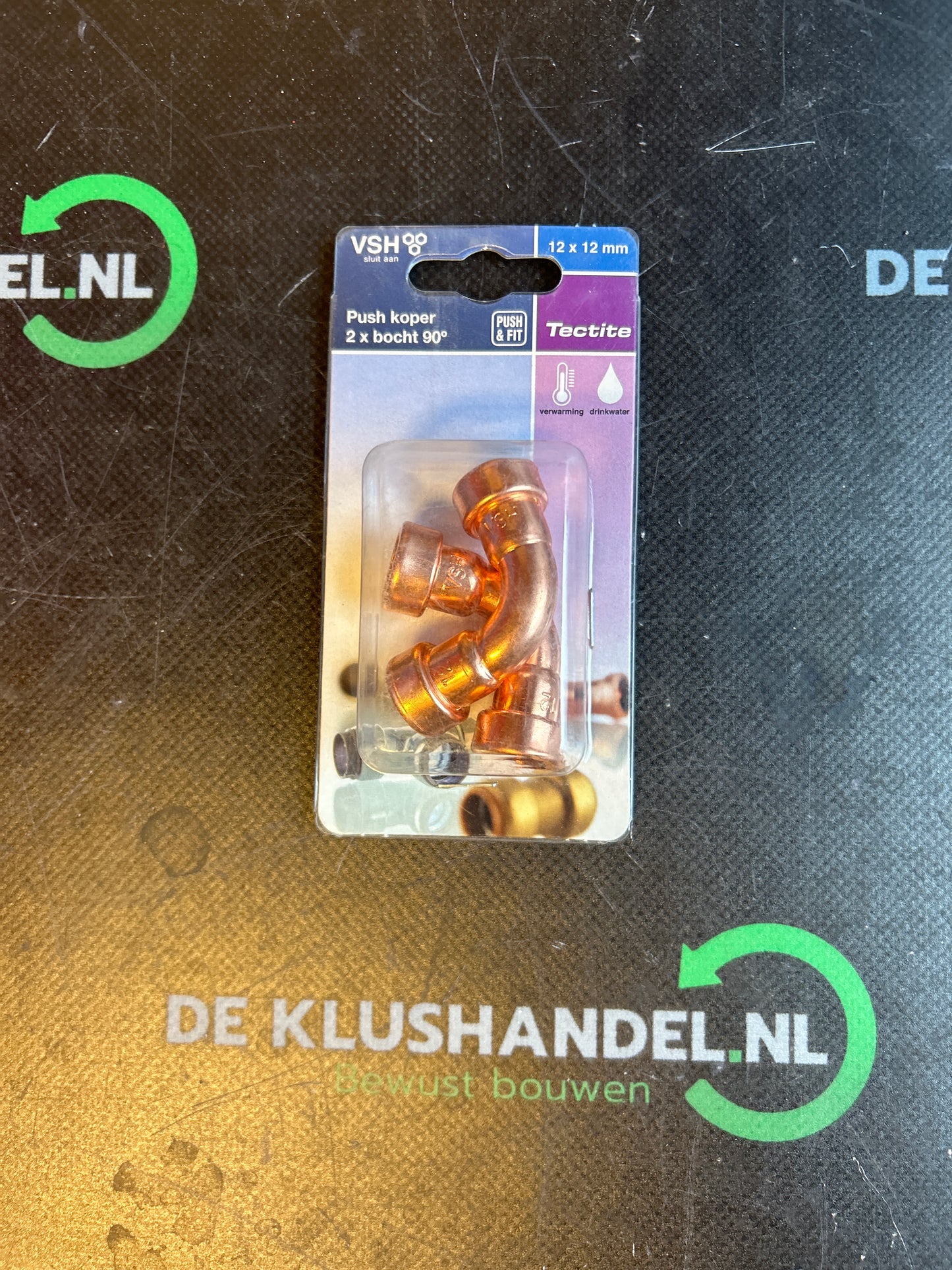 VSH push koper bocht 90° 12 x 12mm