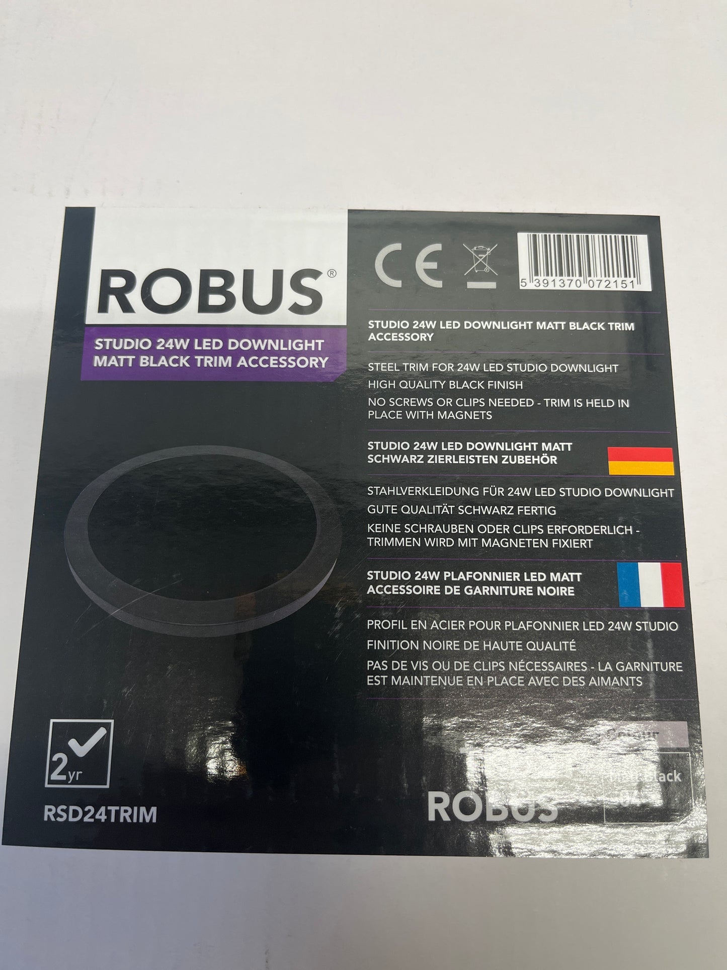 Robus studio 24w mat zwart trim accessoires
