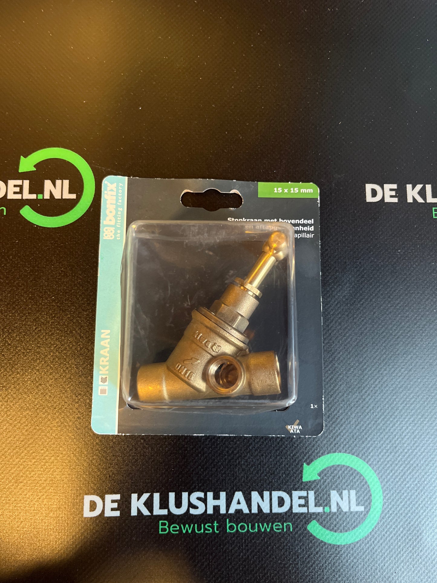 Bonfix soldeer stopkraan met aftap gelegenheid 15mm