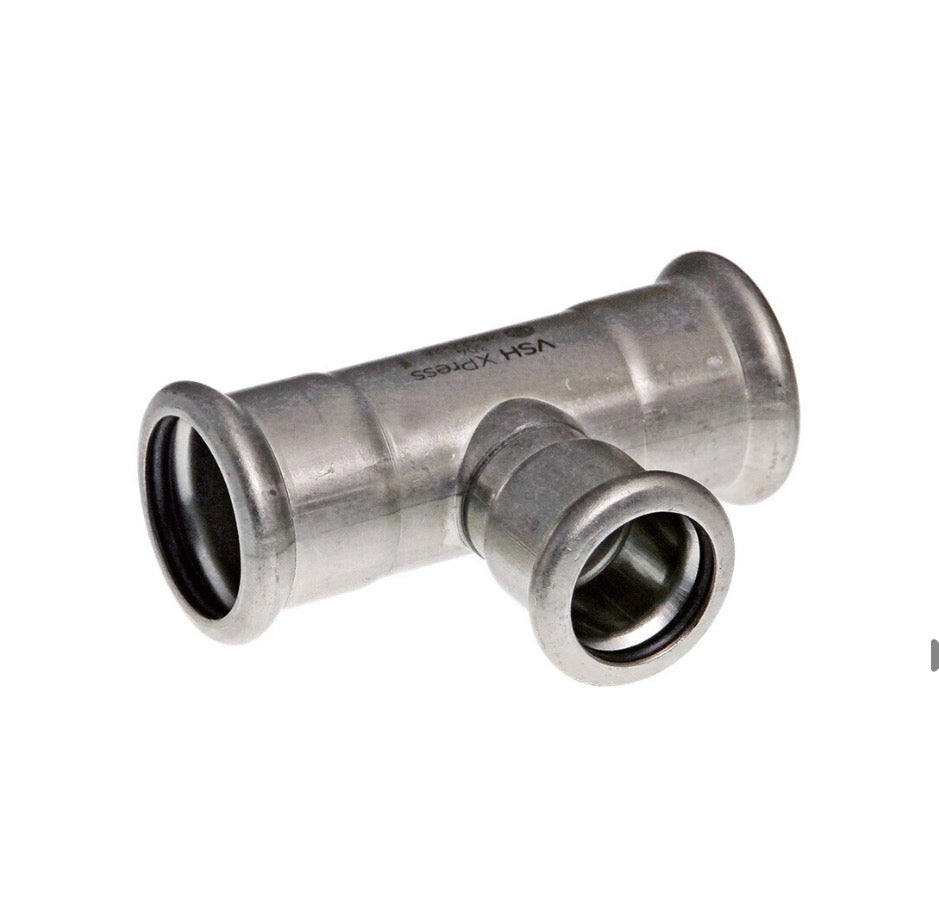 VSH Xpress t-stuk 88,9 x 42 x 88,9 RVS 304