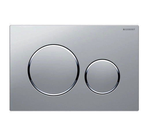 Geberit Sigma20 bedieningsplaat - 2-toets spoeling - rond - mat chroom