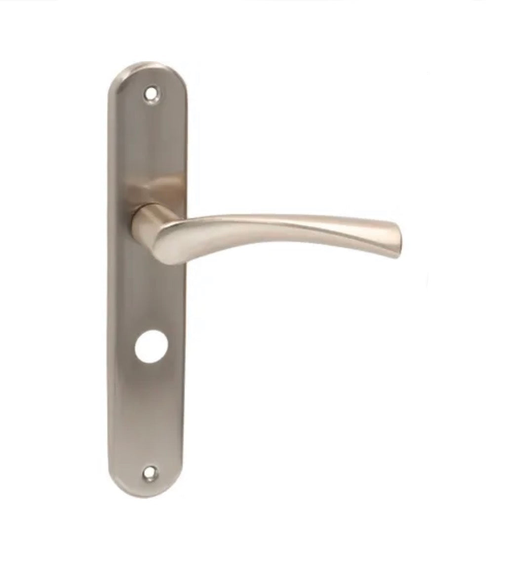 Avenue Deurkruk op schild Bravo - Metaallegering - Mat nikkel - WC-sluiting - Afstand 63 mm