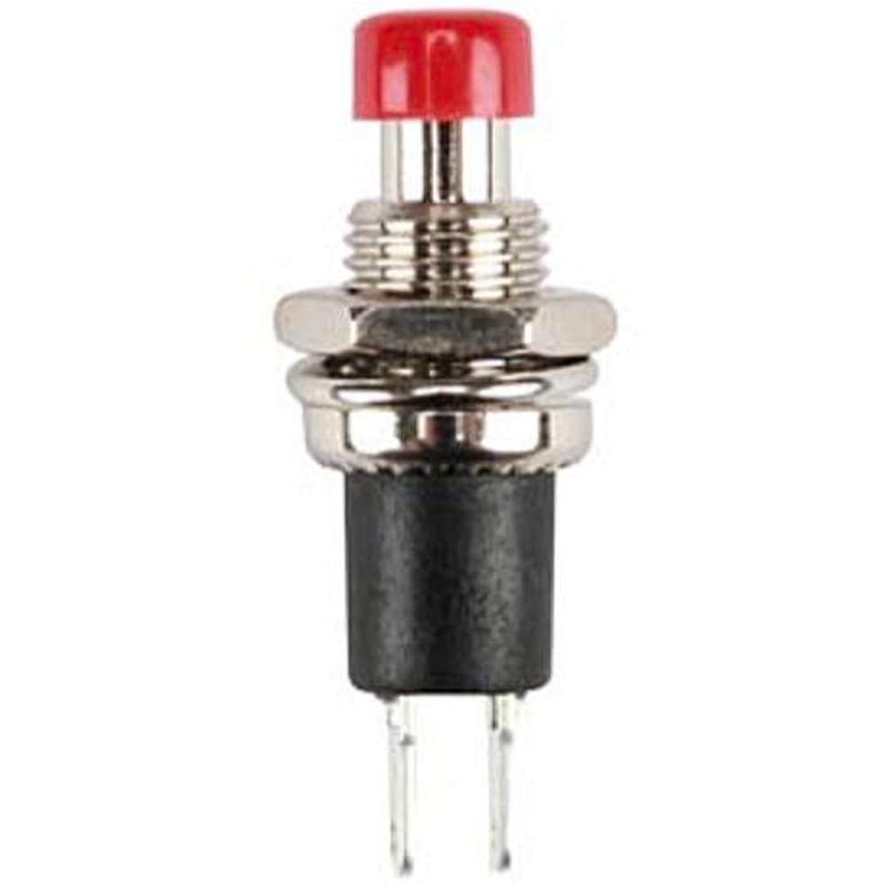 Velleman drukschakelaar rood 7mm