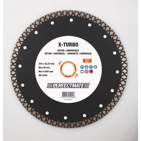 Perfectmate X-Turbo diamantzaagblad - 180x22,23mm - universeel/beton