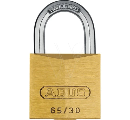 Abus Hangslot 65/30, slotkast van massief messing met 2 sleutels KA 6301