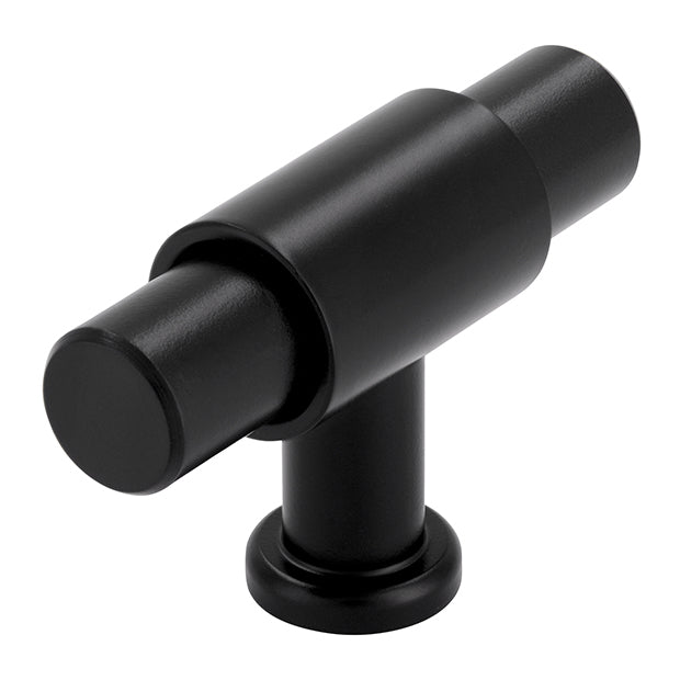 Siro T-knop Mellow zwart 51x16x33 mm