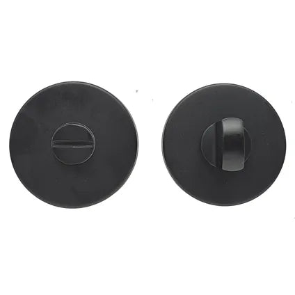WC-slot Toiletslot Badkamerslot Garnituur - Mat zwart RVS - 8mm