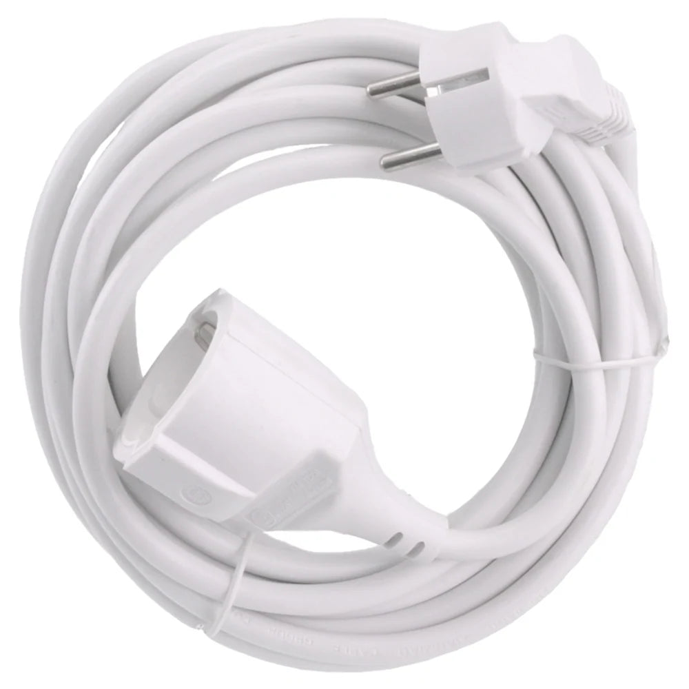 Q-link | Verlengsnoer | Wit | 3x5M Randaarde | 3680W