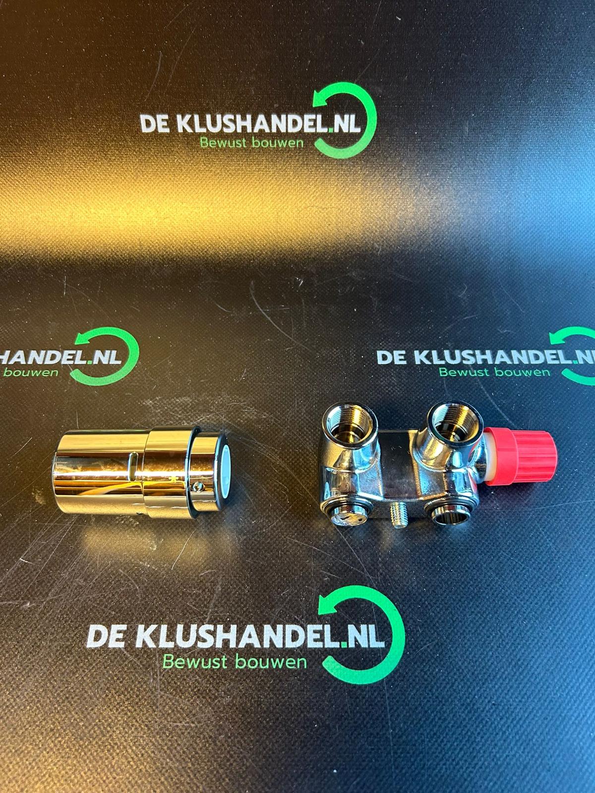 Danfoss design ventielthermostaat haaks verchroomd