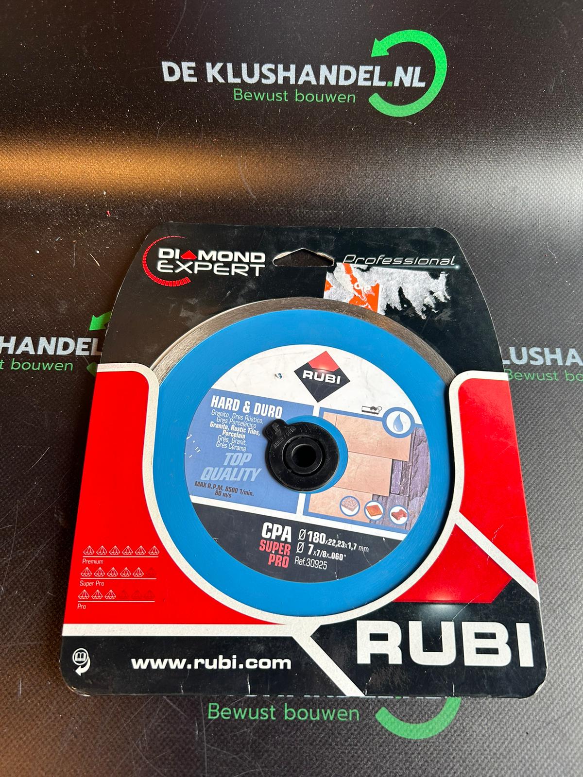 Rubi CPA-180 Superpro Diamond Saw Blade Hard Materials 180 x 22.2 mm