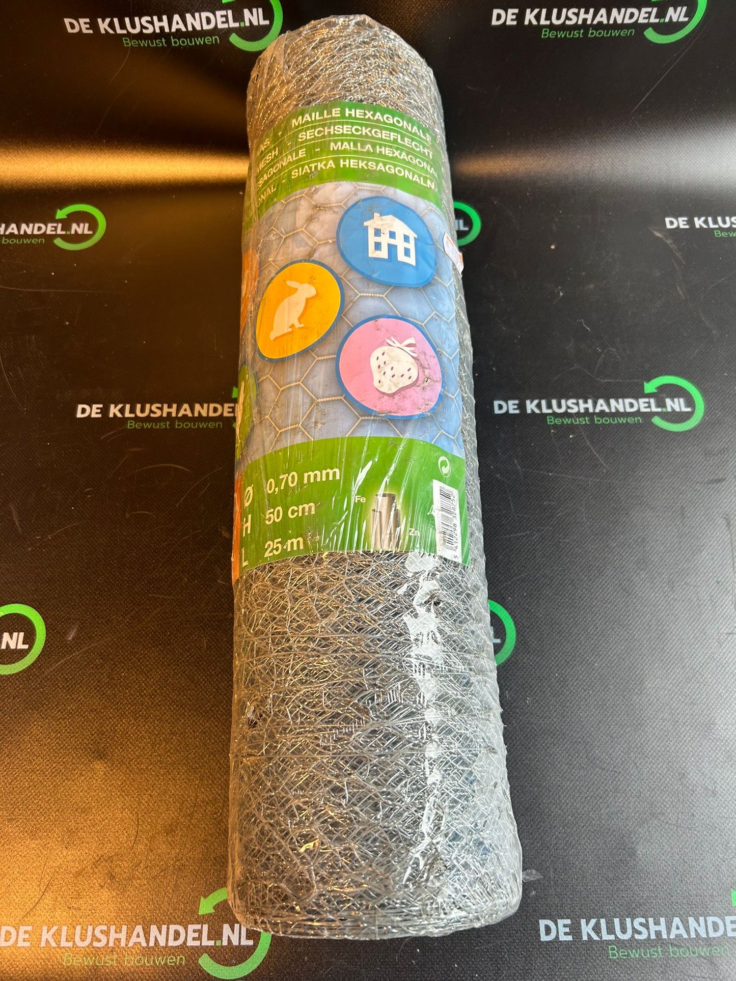 Zeskant Gaas 13x0,7mm - 50cm x 25 meter