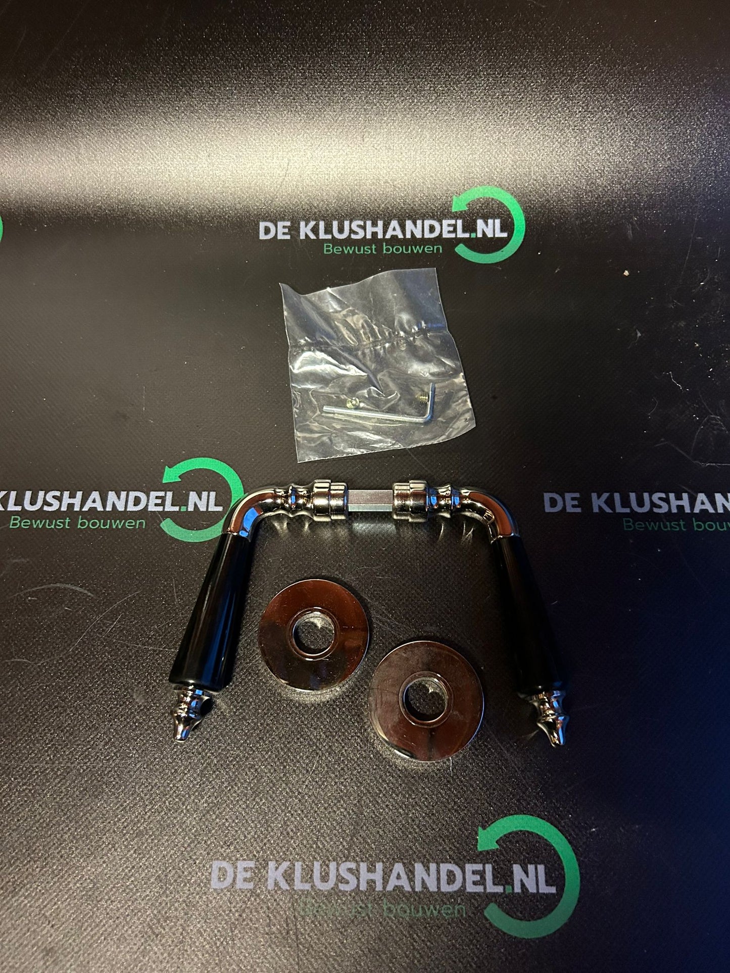 Deurklink Chroom zwart