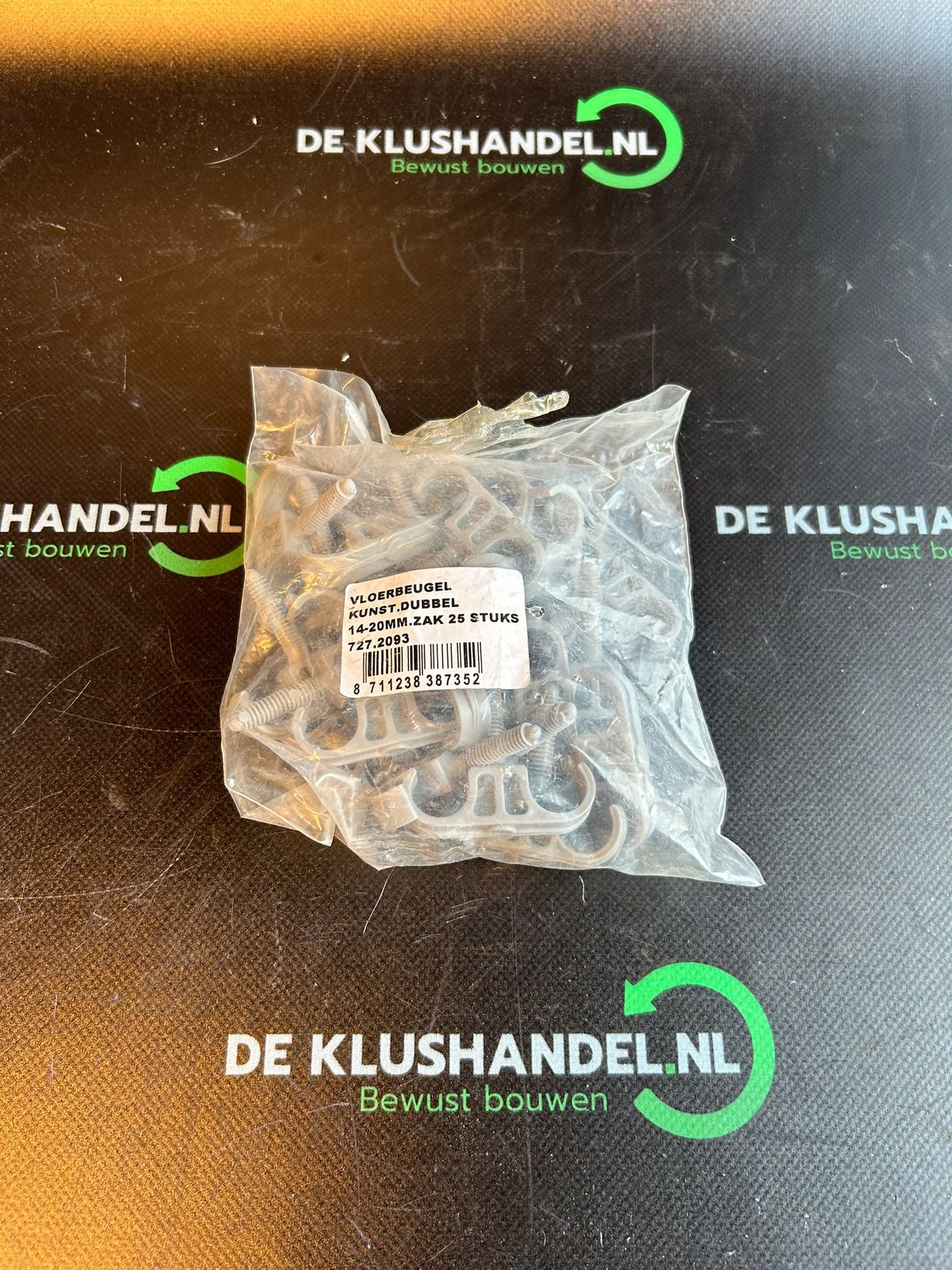 Floor bracket plastic double 14-20 mm