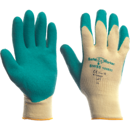 SafeWorker SW 85 POL/katoen/LATEX handschoen