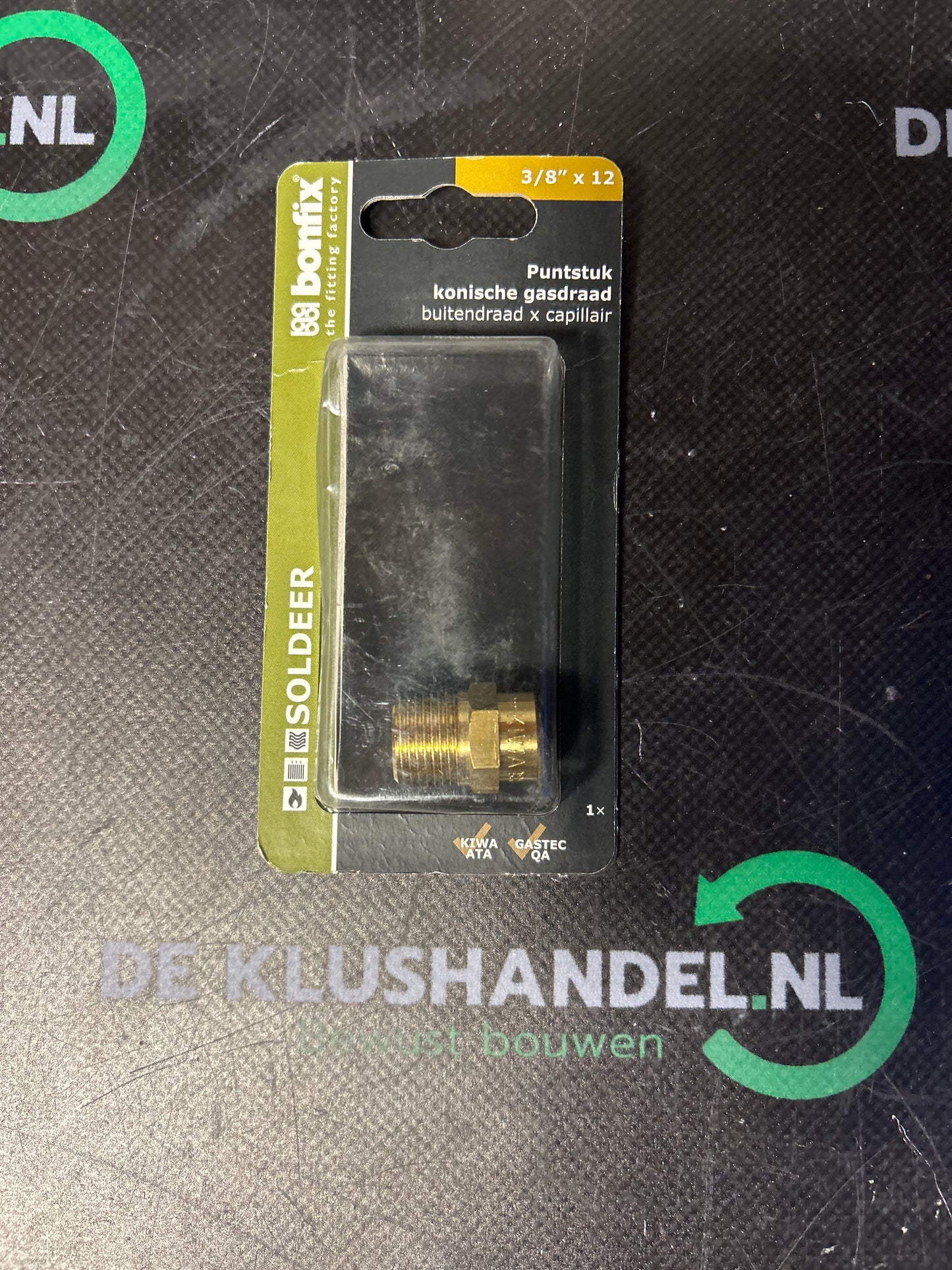 Bonfix soldeer puntstuk konische gasdraad buitendraad x capillair van 3/8 x 12