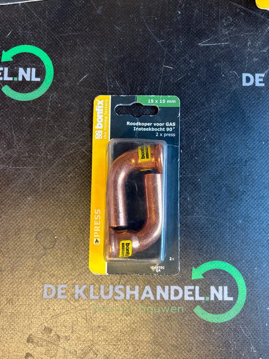 Bonfix insteekbocht 90° 2 x press 15 x 15mm