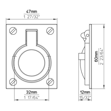 Siro Handgreep Elisa RVS look 60mm