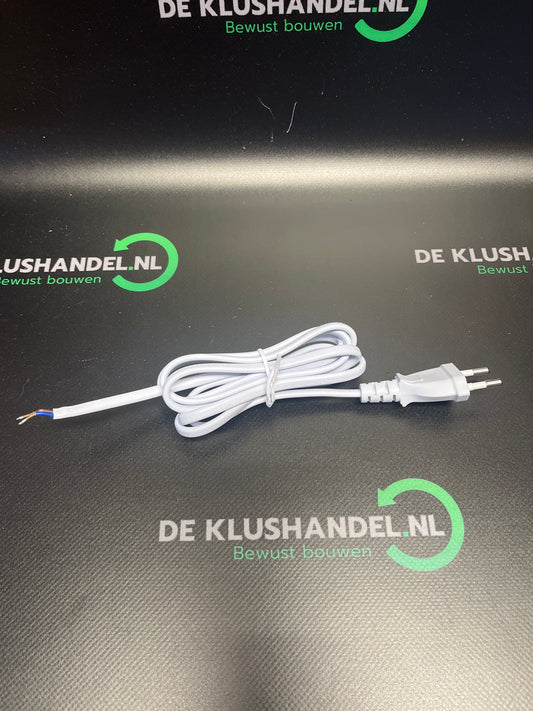Aansluitsnoer 2x0.75mm 1,5 meter wit
