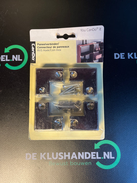 Cando paneelverbinder hoek RVS