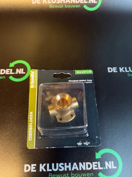 Bonfix soldeer muurplaat dubbel hoog 15 x 1/2 x 15mm