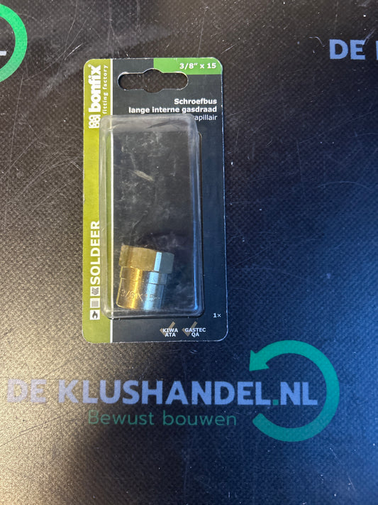 Bonfix soldeer schroefbus binnendraaf x capillair 3/8 x 15