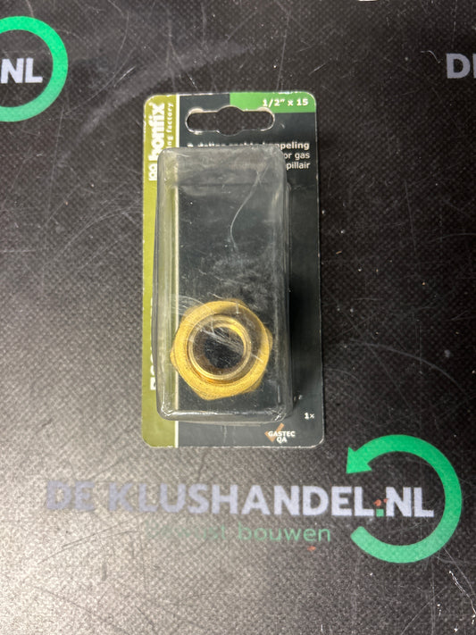 Bonfix soldeer 3-delige rechte koppeling vlakke dichting voor gas konische binnendraad x capillair 1/2 x 15