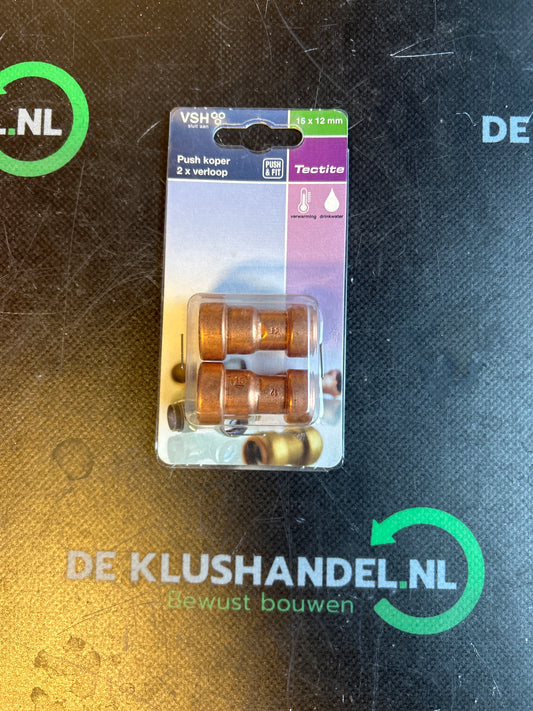 VSH push koper verloop 15 x 12mm