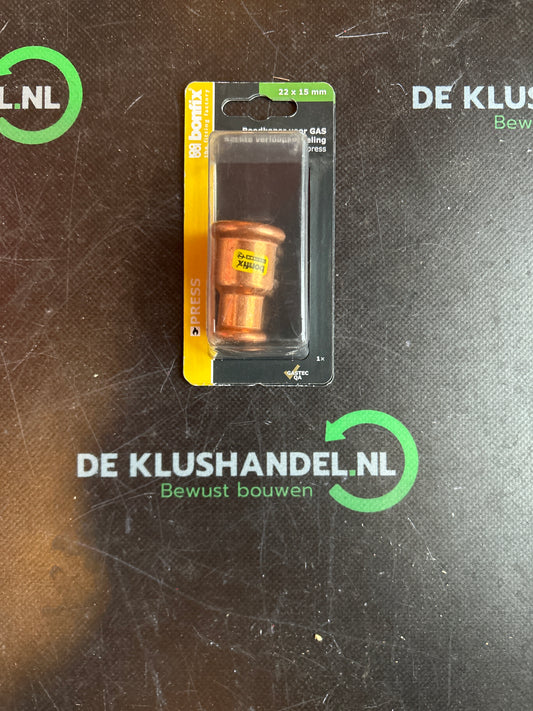 Bonfix rechte verloopkoppeling 2 x press 22 x 15mm
