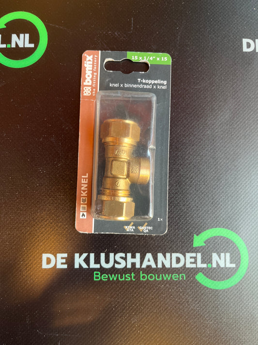 Bonfix T-koppeling 15x1/4x15mm