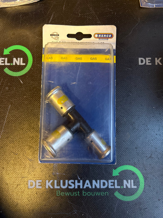 Henco gas perskoppeling t/stuk 20 x 20 x 16mm