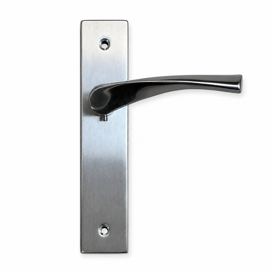 Avenue Deurkruk op schild Jens - RVS - Geborsteld - Blind - Schild 210x44 mm