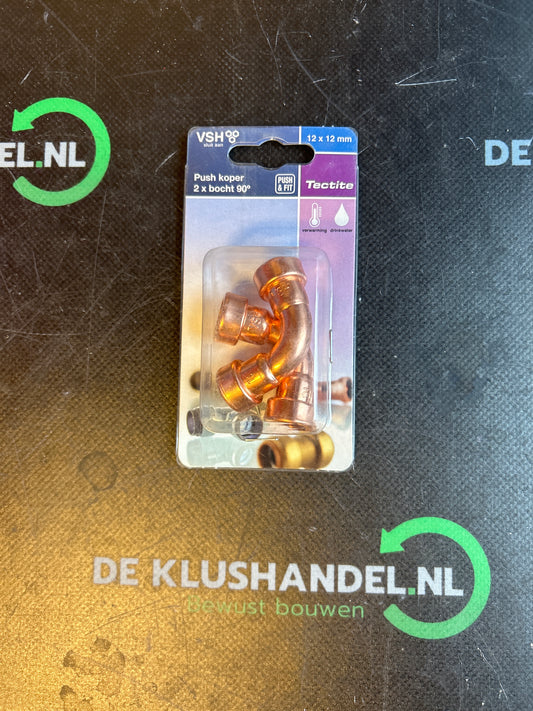 VSH push koper bocht 90° 12 x 12mm