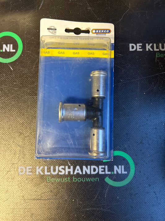 Henco gas perskoppeling t/stuk 16 x 20 x 16mm
