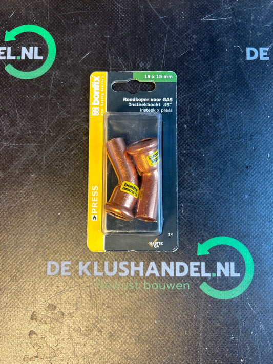 Bonfix insteekbocht 45° insteek x press 15 x 15mm