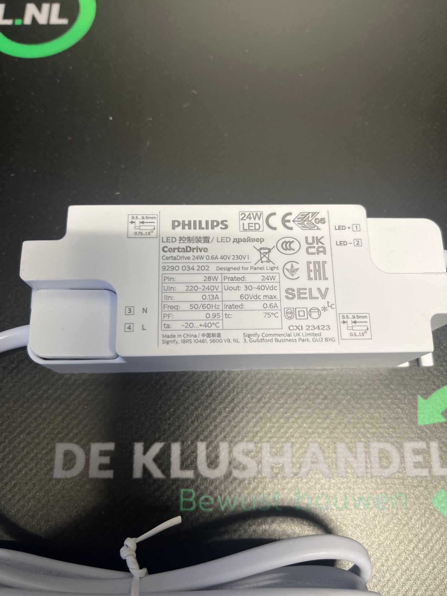 Driver PHILIPS Certadrive 220-240V Output 30-40V 600mA 24W