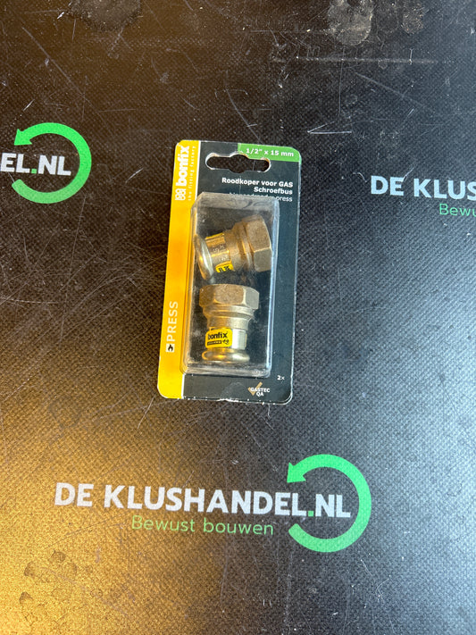 Bonfix schroefbus binnendraad x press 1/2 x 15mm