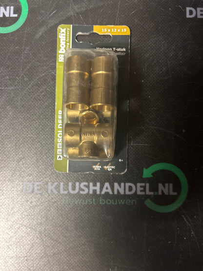 Bonfix soldeer verloop T-stuk 3 x capillair 15x12x15