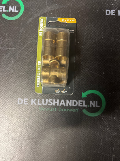 Bonfix soldeer verloop T-stuk 3 x capillair 15x12x15