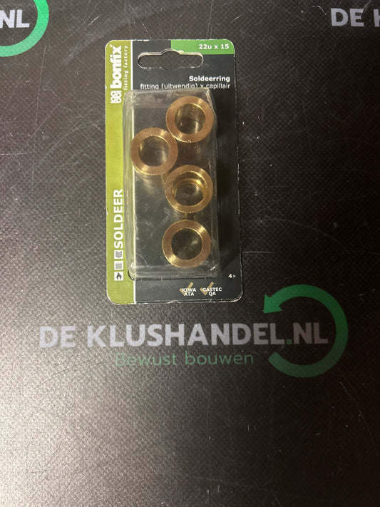 Bonfix soldeerring fitting (uitwendig) x capillair 22ux15