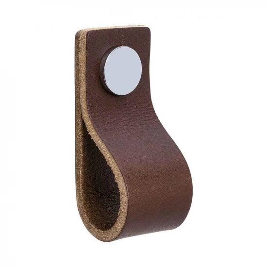 Leren meubelknop - Bruin
