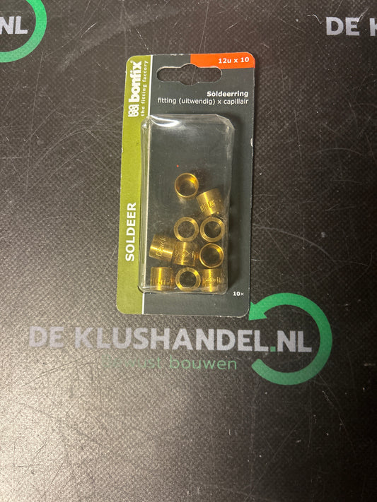 Bonfix soldeerring fitting (uitwendig) x capillair 12ux10