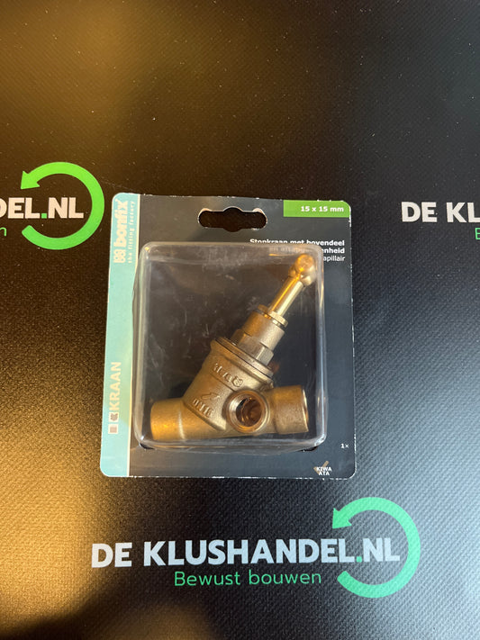 Bonfix soldeer stopkraan met aftap gelegenheid 15mm