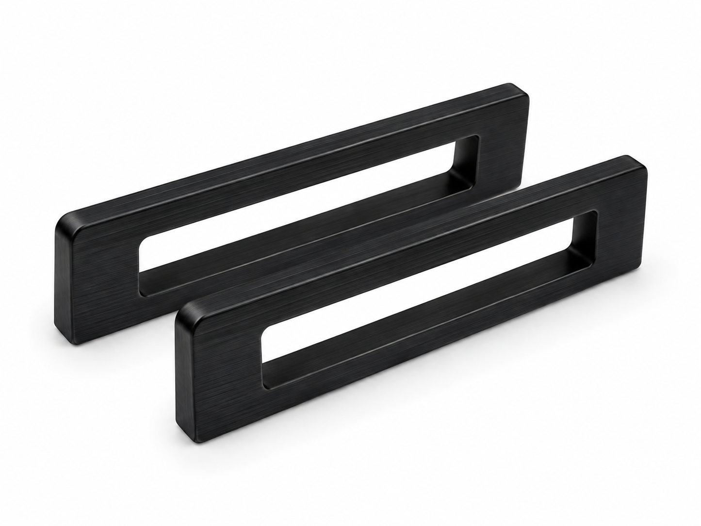 Decomode greep open geborsteld zwart 96mm 2st.