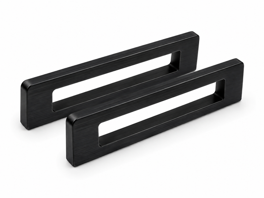 Decomode greep open geborsteld zwart 96mm 2st.